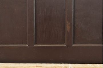 アンティーク建具　ダイヤガラス　濃い木色で落ち着きのある空間を演出するドア1枚(扉、木製ドア、建具)(R-062687)