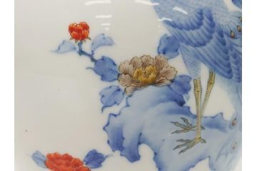 酒井田柿右衛門　花鳥文　孔雀　牡丹　花瓶(花器、花入れ、フラワーベース)(R-062689)