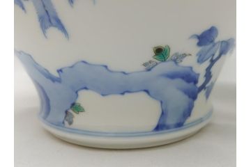 酒井田柿右衛門　花鳥文　孔雀　牡丹　花瓶(花器、花入れ、フラワーベース)(R-062689)