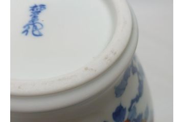 酒井田柿右衛門　花鳥文　孔雀　牡丹　花瓶(花器、花入れ、フラワーベース)(R-062689)
