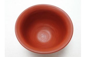 朱泥　漢詩　煎茶碗　湯呑5客セット(お猪口、煎茶道具、酒器、茶器)(R-062690)