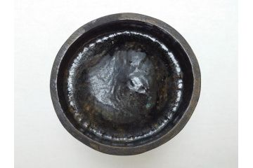 八木澤啓造　黙心　古竹六ツ目手付籠　手付花籠(共箱付き、花器、花入、竹編み、竹工芸、竹籠)(R-062692)