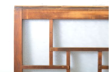 アンティーク建具　大正ロマン　ノスタルジックな雰囲気を醸し出す色ガラス入り引き戸2枚セット(ガラス戸、建具)(R-062697)