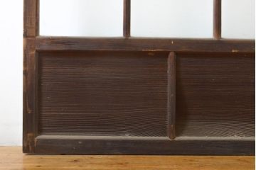 アンティーク建具　シンプルなデザインで使いやすいガラス戸2枚セット(引き戸、建具)(R-062698)