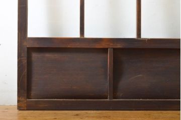 アンティーク建具　シンプルなデザインで使いやすいガラス戸2枚セット(引き戸、建具)(R-062698)