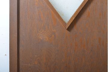 アンティーク建具　大正ロマンの雰囲気溢れる!!古い洋館のひし形ガラス入り引き戸2枚セット(建具)(R-062700)