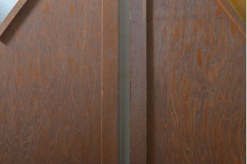 アンティーク建具　大正ロマンの雰囲気溢れる!!古い洋館のひし形ガラス入り引き戸2枚セット(建具)(R-062700)