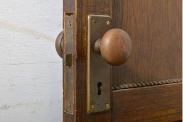 アンティーク建具　大正ロマンの雰囲気香る古い洋館のドア1枚(扉、木製ドア、玄関ドア、建具)(R-062702)