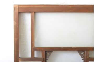 アンティーク建具　大正ロマン　ノスタルジックな雰囲気を醸し出す古い洋館のガラス戸2枚セット(引き戸、建具)(R-062703)