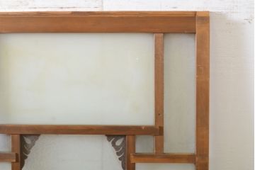 アンティーク建具　大正ロマン　ノスタルジックな雰囲気を醸し出す古い洋館のガラス戸2枚セット(引き戸、建具)(R-062703)