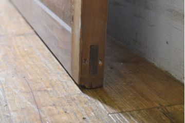 アンティーク建具　大正ロマン　レトロな雰囲気を演出する個性的な面取りのガラス戸1枚(引き戸、建具)(R-062704)