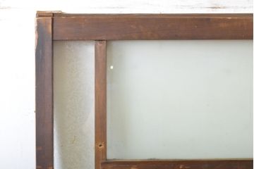 アンティーク建具　大正ロマン　レトロな雰囲気を演出する個性的な面取りのガラス戸1枚(引き戸、建具)(R-062704)