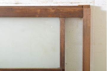 アンティーク建具　大正ロマン　レトロな雰囲気を演出する個性的な面取りのガラス戸1枚(引き戸、建具)(R-062704)