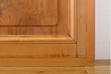 アンティーク建具　上手物　和の風情が感じられる裏障子付き幅狭格子4枚セット(障子戸、引き戸、ガラス戸、建具、ガラス帯戸)(R-062705)