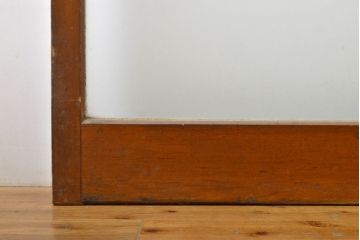 アンティーク建具　シンプルなデザインでお部屋に取り入れやすいガラス戸4枚セット(引き戸、建具)(R-062706)