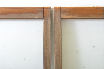 アンティーク建具　シンプルなデザインでお部屋に取り入れやすいガラス戸4枚セット(引き戸、建具)(R-062706)