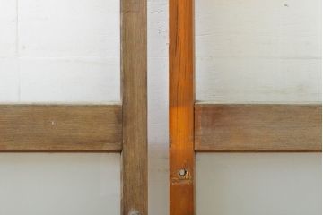 アンティーク建具　シンプルなデザインでお部屋に取り入れやすいガラス戸4枚セット(引き戸、建具)(R-062706)
