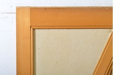 レトロ建具　昭和レトロ　個性的なデザインが目を惹くひし型引き戸1枚(障子戸、板戸、建具)(R-062714)