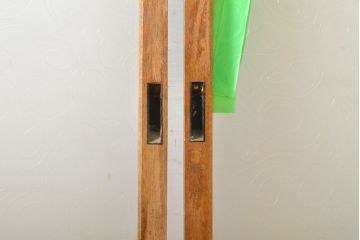 レトロ建具　昭和レトロ　シンプルなデザインでお部屋に取り入れやすいガラス窓4枚セット(引き戸、ガラス戸、建具)(R-062715)