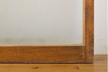 レトロ建具　昭和レトロ　シンプルなデザインでお部屋に取り入れやすいガラス窓4枚セット(引き戸、ガラス戸、建具)(R-062715)