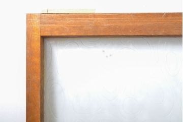 レトロ建具　昭和レトロ　シンプルなデザインでお部屋に取り入れやすいガラス窓4枚セット(引き戸、ガラス戸、建具)(R-062715)