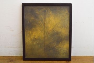 和製アンティーク　昭和初期　総紫檀(シタン)材　漆絵　激レア!!佐藤中将に贈られた漆塗りの飾り棚(違い棚、茶棚、収納棚、戸棚)(R-062722)
