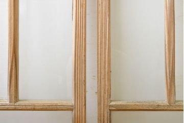 和製アンティーク　大正ロマンな雰囲気溢れるガラス窓3枚セット(ガラス戸、引き戸、建具)(R-062723)