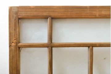 和製アンティーク　大正ロマン　ノスタルジックな雰囲気漂うガラス欄間2枚セット(窓、明り取り、明かり取り、建具)(R-062724)