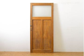 アンティーク建具　レトロな空間づくりにおすすめなドア1枚(扉、木製ドア、建具)(R-062725)