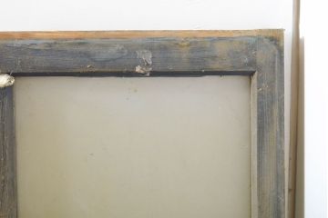 アンティーク建具　ペイント仕上げ限定　昭和レトロなガラス欄間3枚セット(ガラス戸、ガラス窓、建具)(R-062726)