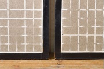 和製アンティーク　上品な佇まいが魅力の書院戸2枚セット(障子戸、引き戸、建具)(R-062727)