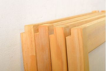 和製ビンテージ　両面ガラス　ディスプレイとしてもおすすめのガラス書院戸4枚セット(窓、引き戸、ヴィンテージ)(R-062728)