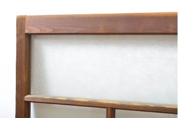 アンティーク建具　大正ロマンの雰囲気香るガラス窓2枚セット(引き戸、ガラス戸、建具)(R-062729)