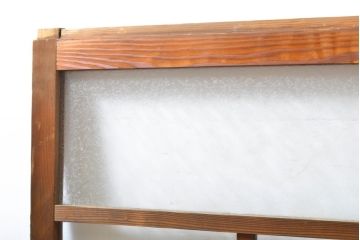 アンティーク建具　大正ロマンの雰囲気香るガラス窓2枚セット(引き戸、ガラス戸、建具)(R-062729)