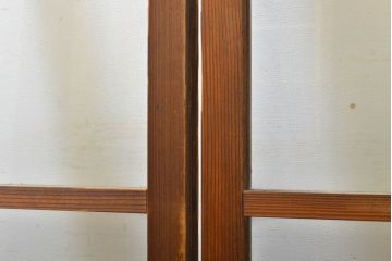 アンティーク建具　大正ロマンの雰囲気香るガラス窓2枚セット(引き戸、ガラス戸、建具)(R-062729)