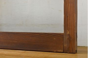 アンティーク建具　大正ロマンの雰囲気香るガラス窓2枚セット(引き戸、ガラス戸、建具)(R-062729)