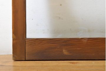 アンティーク建具　大正ロマンの雰囲気香るガラス窓2枚セット(引き戸、ガラス戸、建具)(R-062730)