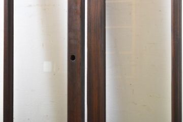 アンティーク建具　大正ロマン　ノスタルジックな雰囲気を醸し出すガラス窓2枚セット(引き戸、ガラス戸、建具)(R-062731)