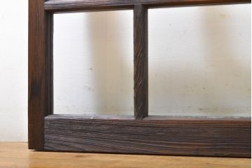 アンティーク建具　大正ロマン　ノスタルジックな雰囲気を醸し出すガラス窓2枚セット(引き戸、ガラス戸、建具)(R-062731)