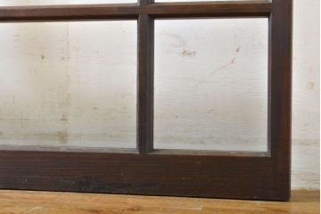 アンティーク建具　大正ロマン　ノスタルジックな雰囲気を醸し出すガラス窓2枚セット(引き戸、ガラス戸、建具)(R-062731)