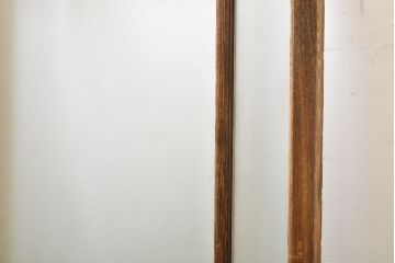 アンティーク建具　大正ロマン　ノスタルジックな雰囲気を醸し出すガラス窓2枚セット(引き戸、ガラス戸、建具)(R-062732)