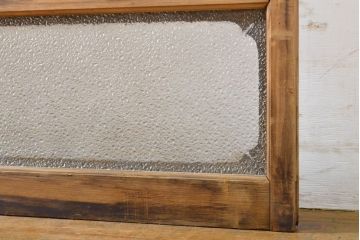 アンティーク建具　大正ロマン　ノスタルジックな雰囲気を醸し出すガラス窓2枚セット(引き戸、ガラス戸、建具)(R-062732)