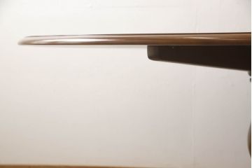 和製ビンテージ　北海道民芸家具　希少な絶版品!!特大サイズのラウンドダイニングテーブル(丸テーブル、ラウンドテーブル、4人掛け、6人掛け、ヴィンテージ)(R-062733)