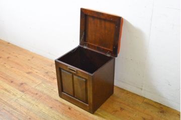 中古　北海道民芸家具　落ち着きのある大人の空間を演出するドレッサー&スツールセット(鏡台、化粧台)(R-062736)