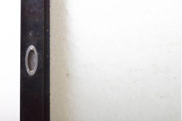 アンティーク建具　総漆塗り　腰板欅(ケヤキ)　プレスガラス入り!!レトロな空間を引き立たせるガラス戸2枚セット(引き戸、建具)(R-062740)