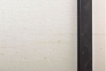 アンティーク建具　総漆塗り　腰板欅(ケヤキ)　プレスガラス入り!!レトロな空間を引き立たせるガラス戸2枚セット(引き戸、建具)(R-062741)