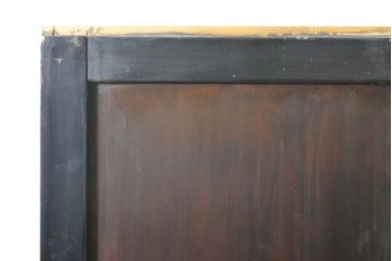 アンティーク建具　漆塗り　明治期より歴史を刻んだ風合いが魅力の帯戸2枚セット(引き戸、板戸、玄関戸、建具)(R-062743)
