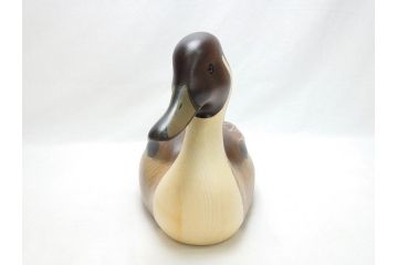 Big Sky Carvers社　Bozeman Montana　USA　ハンドメイド　木製デコイ(水鳥、鴨、カモ、バードカービング、彫刻、絵付師、サイン入り、置物、置き物)(R-062747)