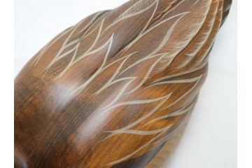Big Sky Carvers社　Bozeman Montana　USA　ハンドメイド　木製デコイ(水鳥、鴨、カモ、バードカービング、彫刻、絵付師、サイン入り、置物、置き物)(R-062747)