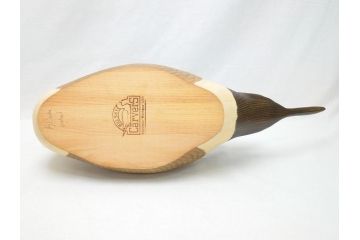 Big Sky Carvers社　Bozeman Montana　USA　ハンドメイド　木製デコイ(水鳥、鴨、カモ、バードカービング、彫刻、絵付師、サイン入り、置物、置き物)(R-062747)